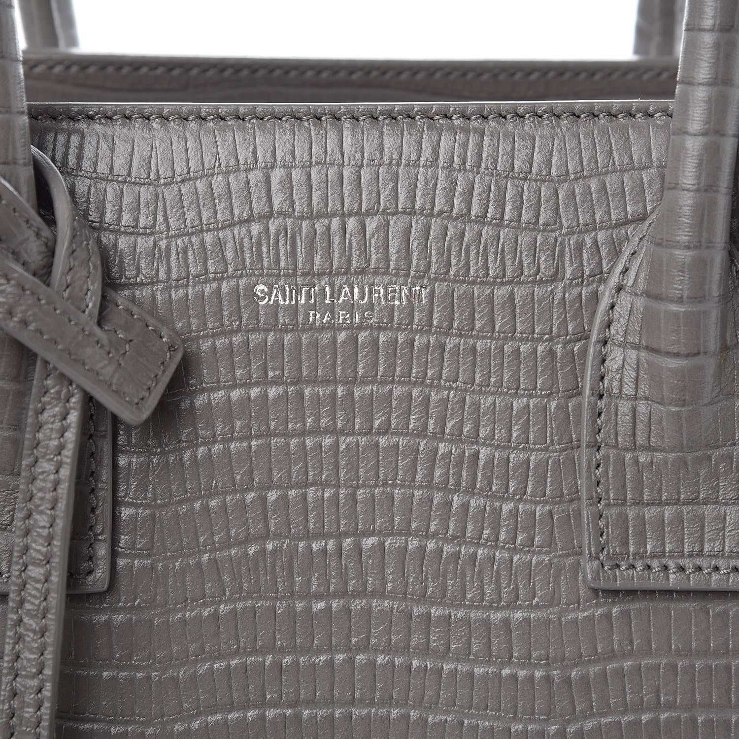 Saint Laurent Lizard Calfskin Embossed Baby Sac De Jour Fog 7 of 9