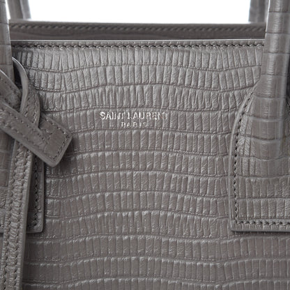 Saint Laurent Lizard Calfskin Embossed Baby Sac De Jour Fog 7 of 9
