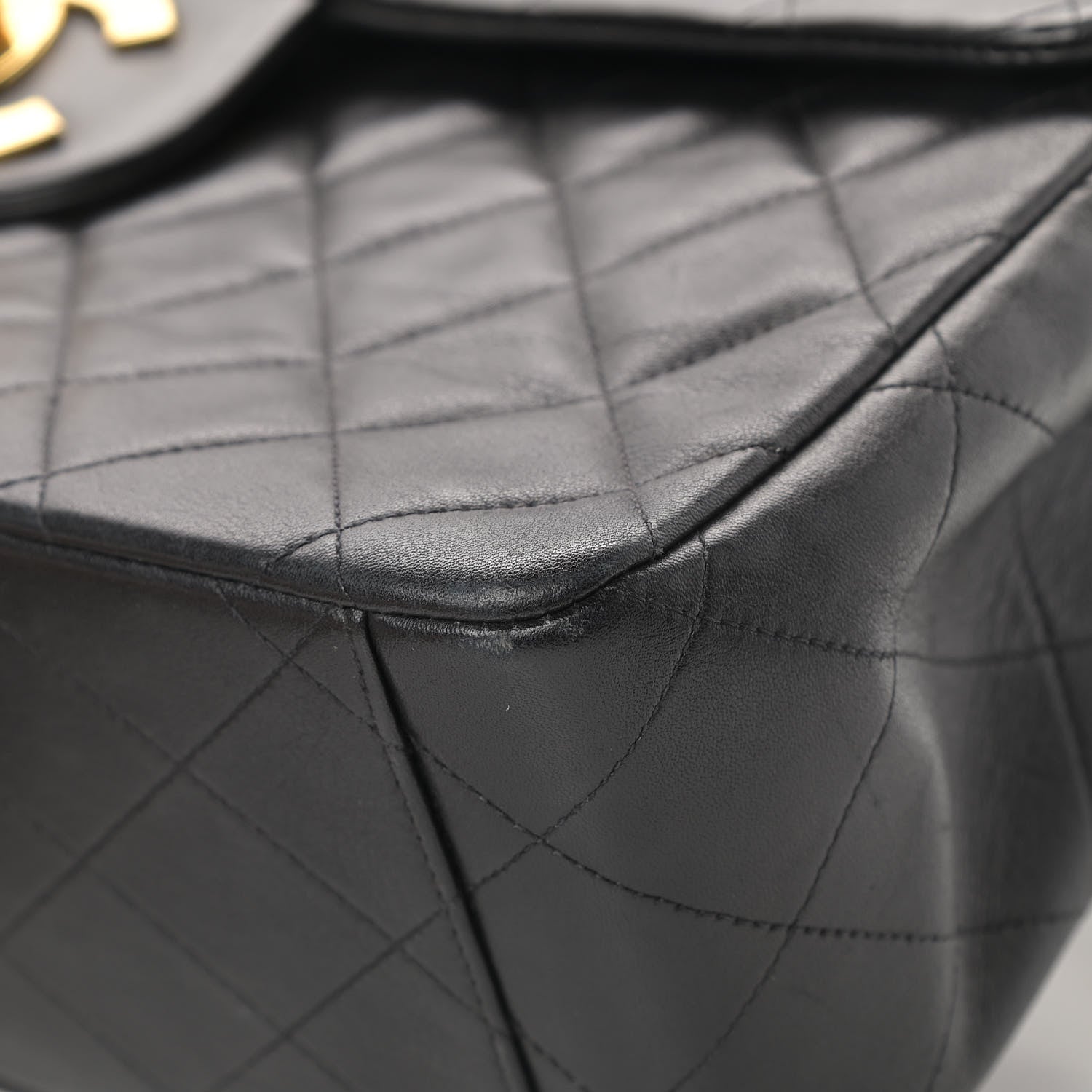 Chanel Lambskin Quilted XL Jumbo Single Flap Black 13 of 14
