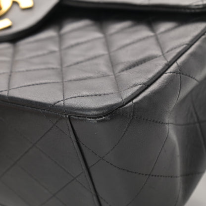 Chanel Lambskin Quilted XL Jumbo Single Flap Black 13 of 14