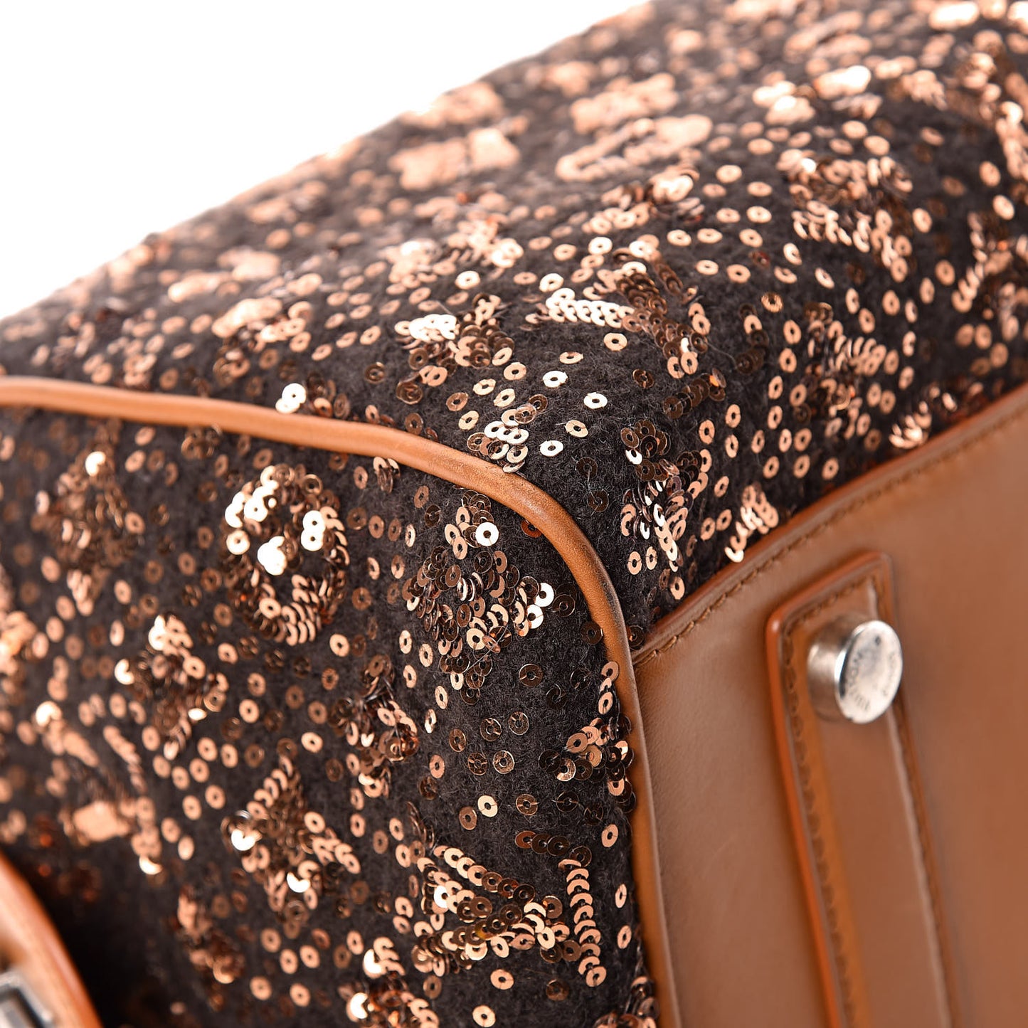 Sequin Monogram Sunshine Express Speedy Gold