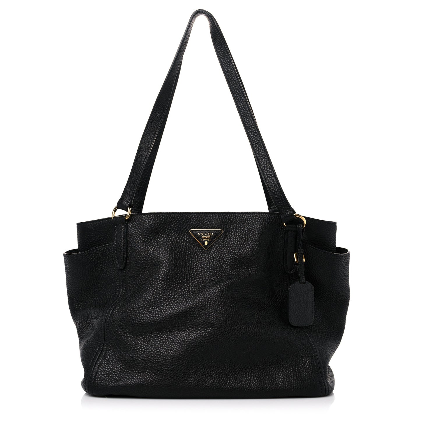 Vitello Daino Shoulder Bag Black