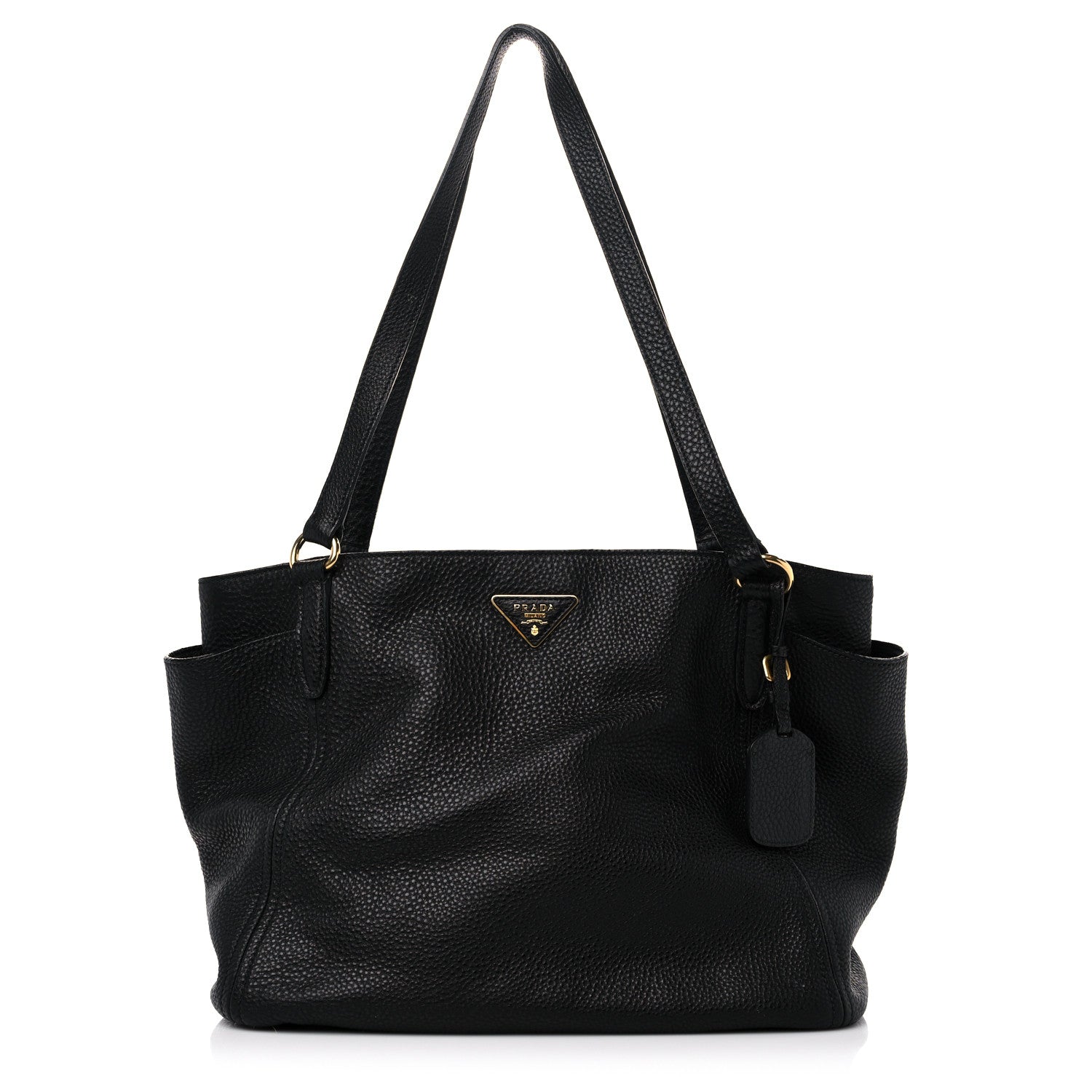 Prada Vitello Daino Shoulder Bag Black 1 of 13