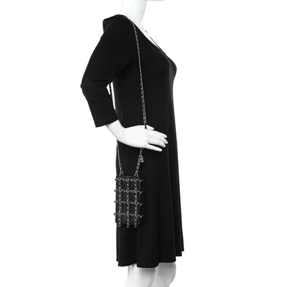 Chanel Lambskin Tech Me Out Clutch With Chain Black 2 of 12