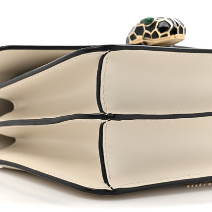 Bulgari Calfskin Serpenti Forever Small Crossbody Bag White Agate 10 of 10
