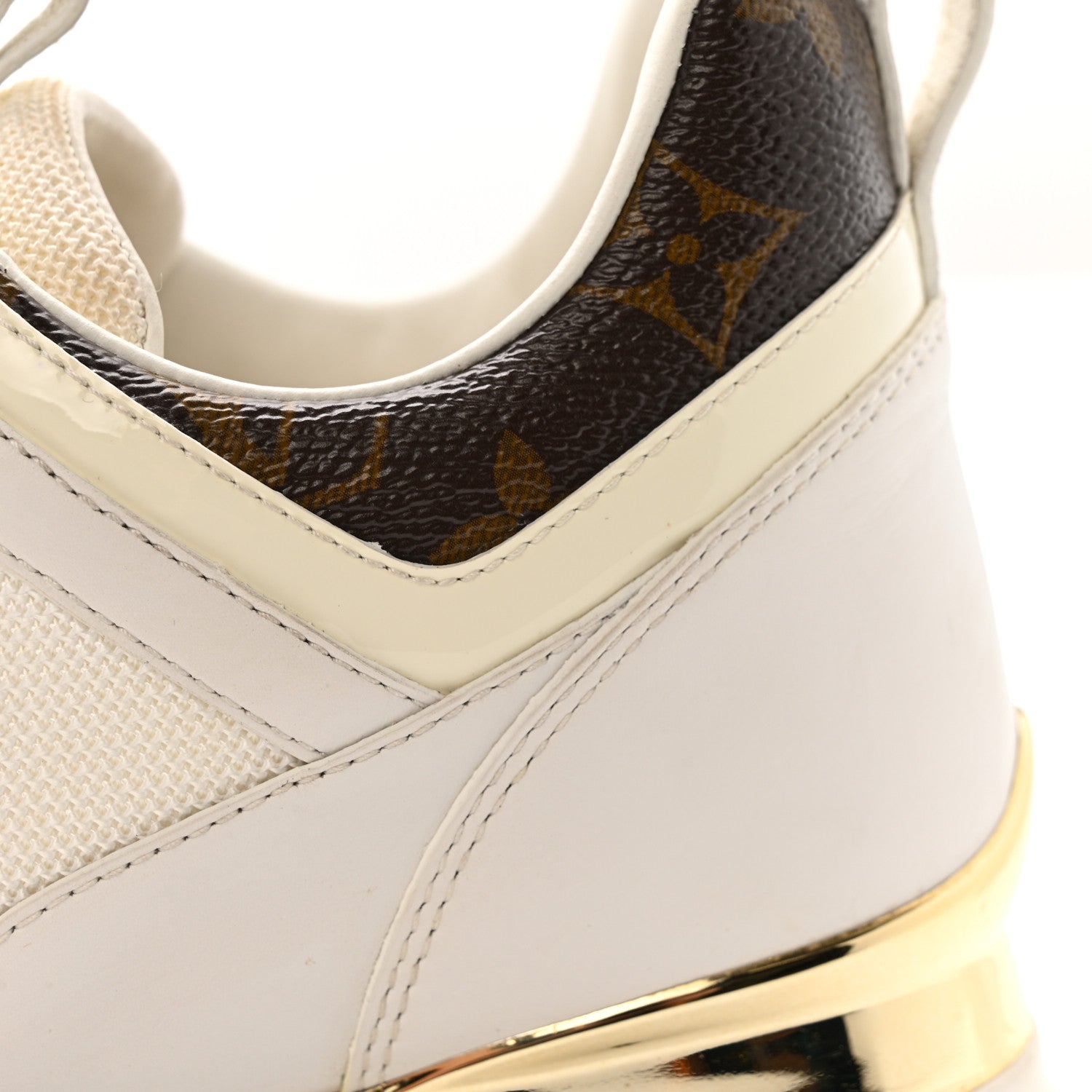 Louis Vuitton Calfskin Monogram Run Away Sneakers 37 White 13 of 14