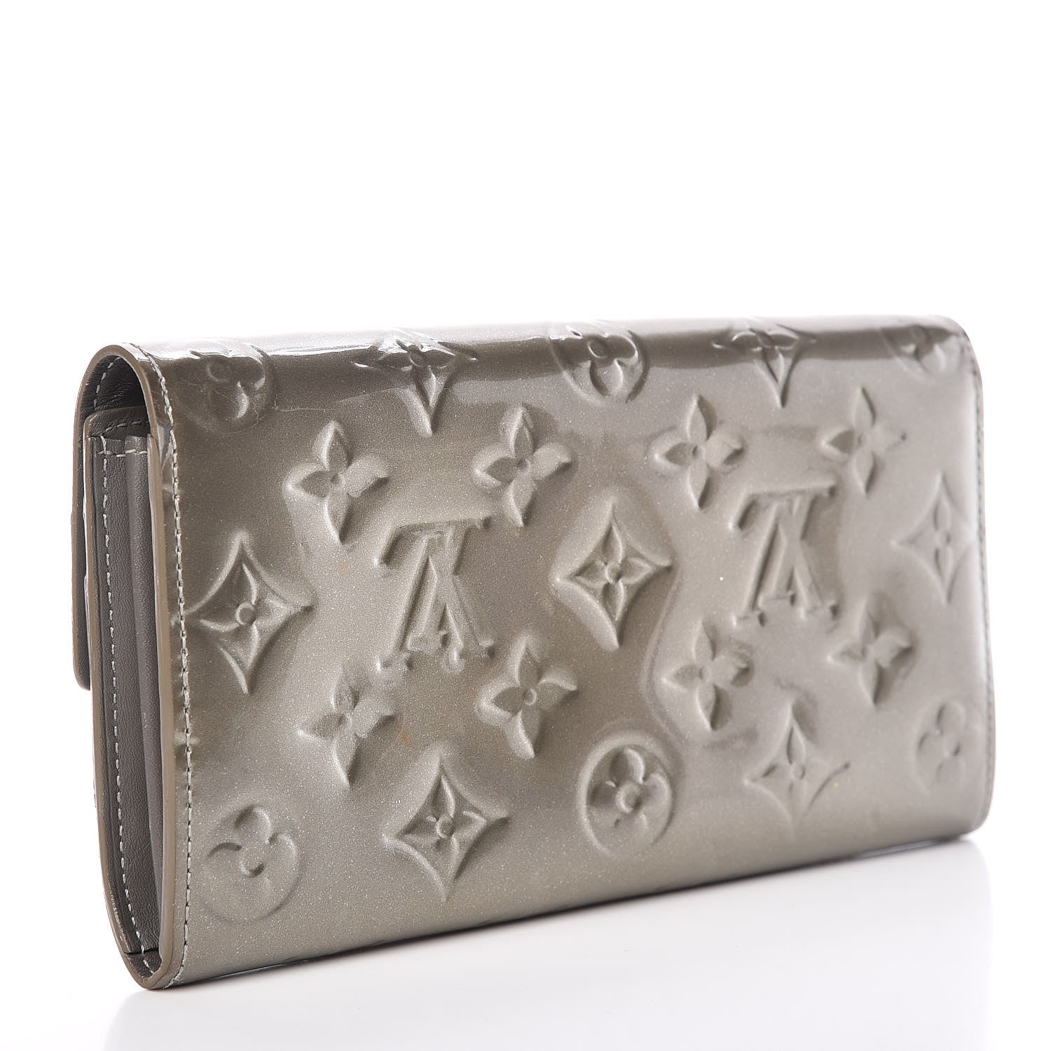 Louis Vuitton Vernis Sarah Wallet Gris Art Deco 3 of 15