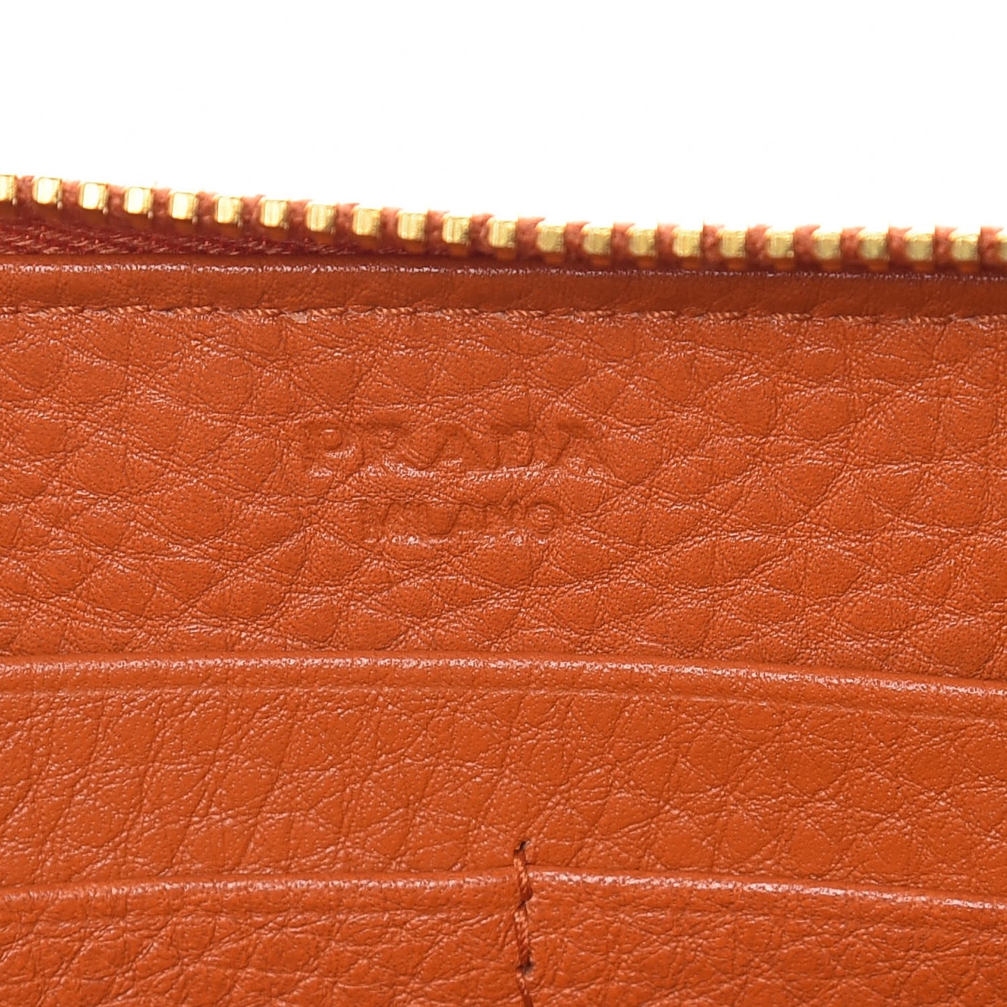 Vitello Daino Zip Around Wallet Papaya