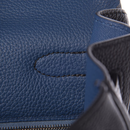 Hermes Togo Verso Kelly Retourne 35 Black Bleu Agate 7 of 40