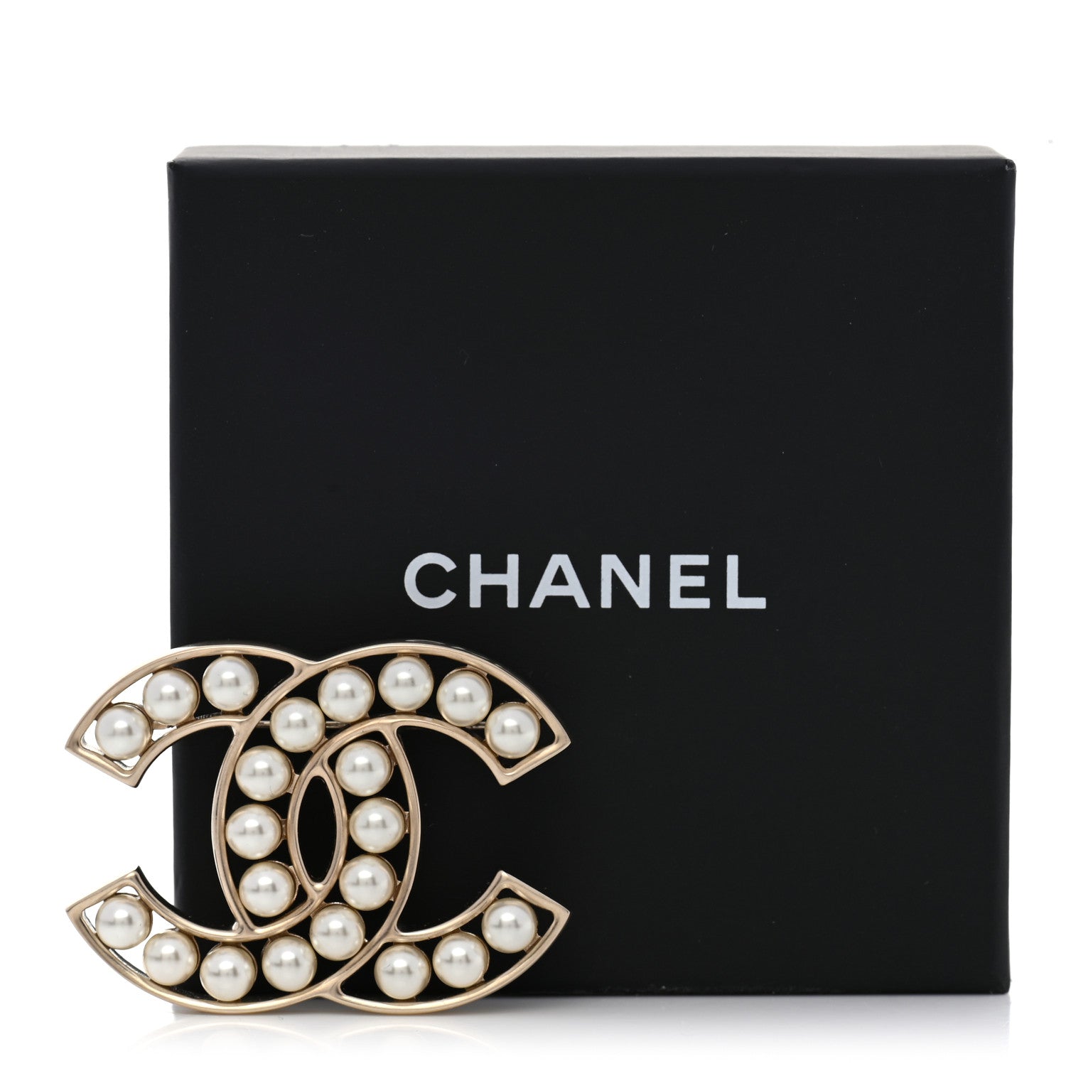 Chanel Pearl CC Brooch Light Gold 6 of 6