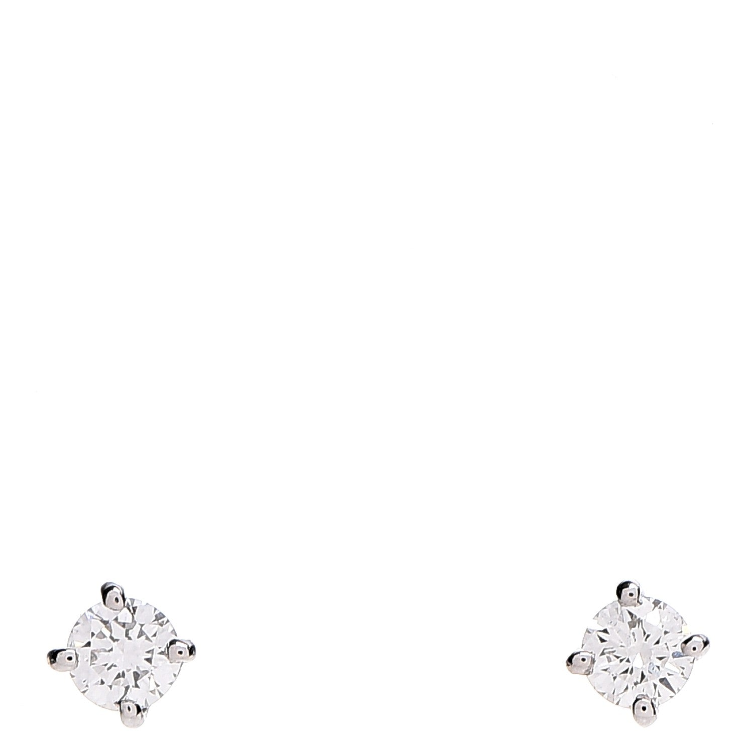 Tiffany Platinum Diamond .22ctw Solitaire Earrings 1 of 7