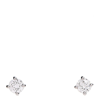 Tiffany Platinum Diamond .22ctw Solitaire Earrings 1 of 7