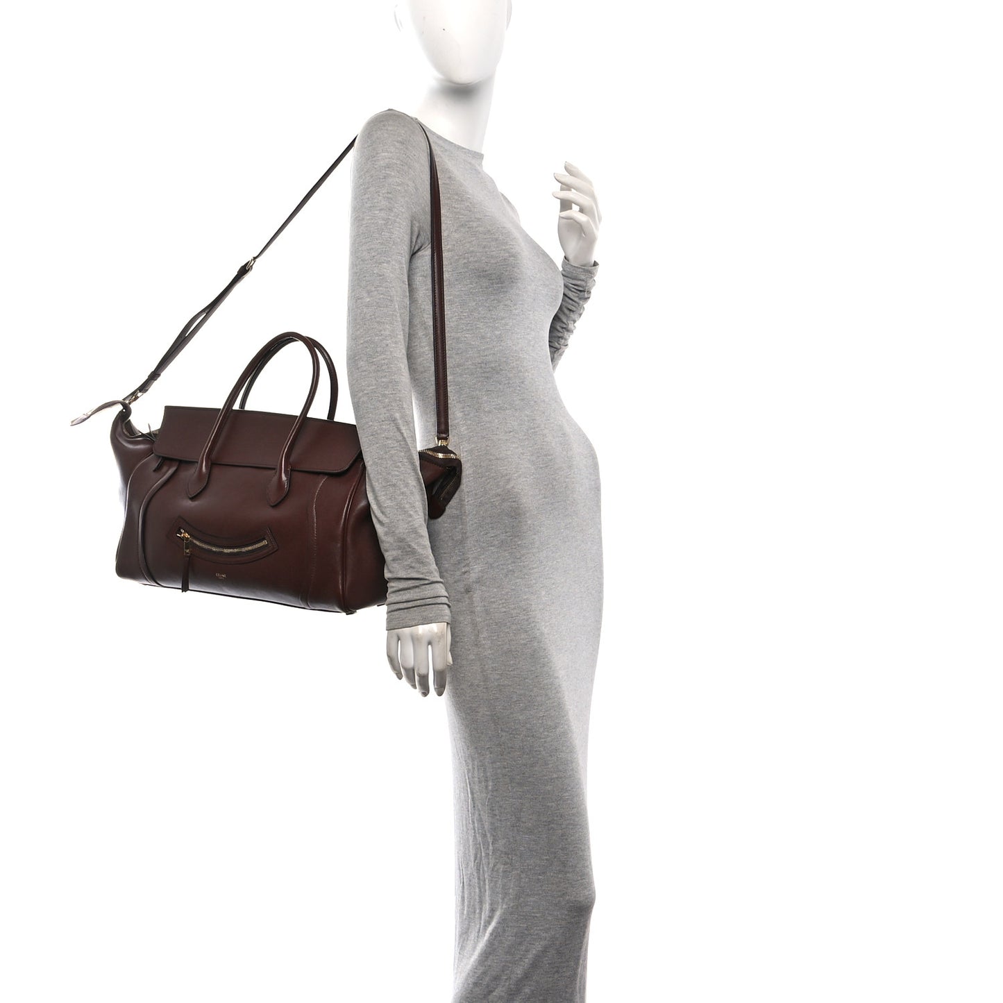 Supple Shiny Lambskin Medium Smiling New Luggage Brick