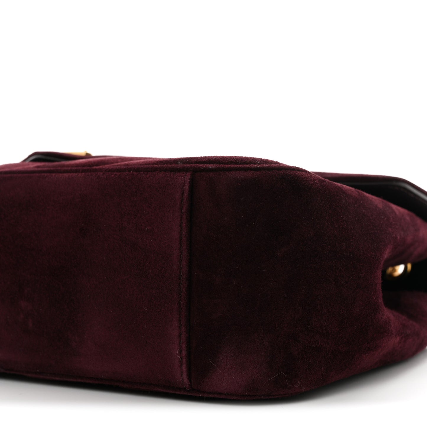 Suede Chevron Quilted Medium LouLou Smoky Burgundy
