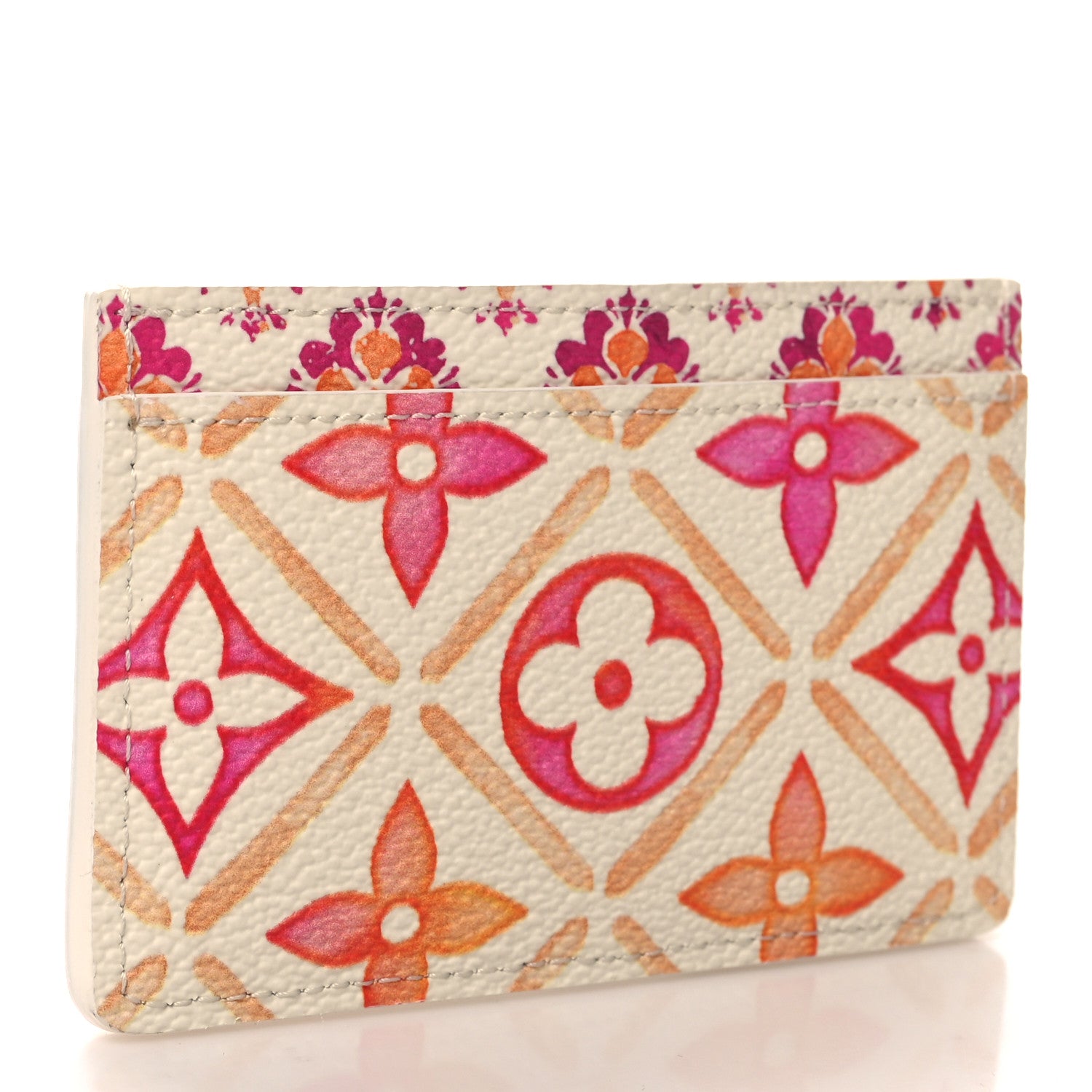 Louis Vuitton Monogram Tiles By The Pool Card Holder Coral 3 of 7