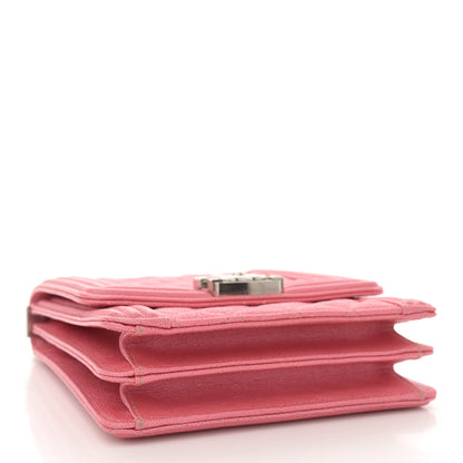 Chanel Iridescent Caviar Quilted North South Boy Flap Pink 4 of 10