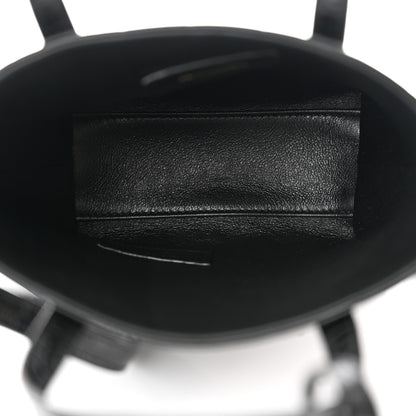 Saint Laurent Calfskin Crocodile Embossed Paris Mini Toy Shopper Tote Black 5 of 10
