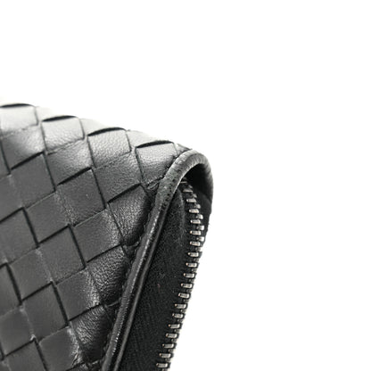 Bottega Veneta Nappa Intrecciato Zip Around Wallet Black 8 of 9