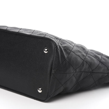 Chanel Grained Calfskin Quilted Large Daily Tote Black 10 of 11