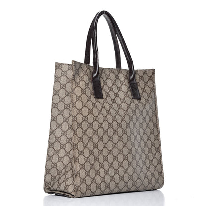 Gucci GG Plus Monogram Small Vertical Tote Dark Brown 3 of 16