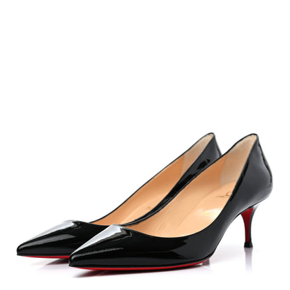 Christian Louboutin Patent Pigalle Follies 55 Pumps 39 Black 3 of 7