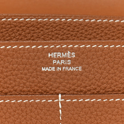 Hermes Togo Dogon Duo Wallet Gold 7 of 8