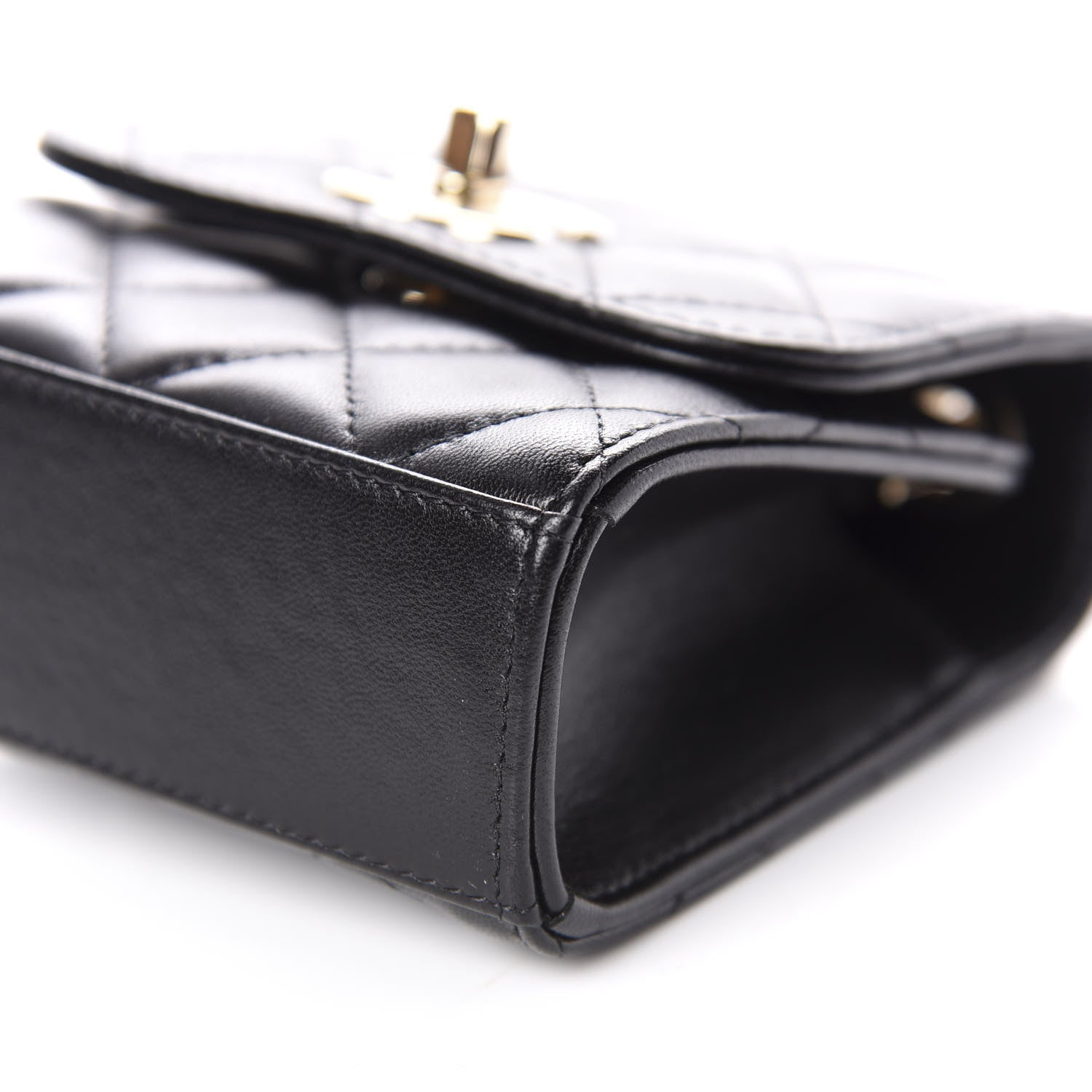 Chanel Lambskin Quilted Mini Trendy CC Chain Wallet Black 6 of 10