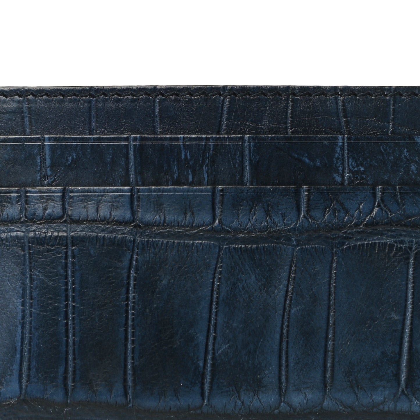 Crocodile Card Holder Blue