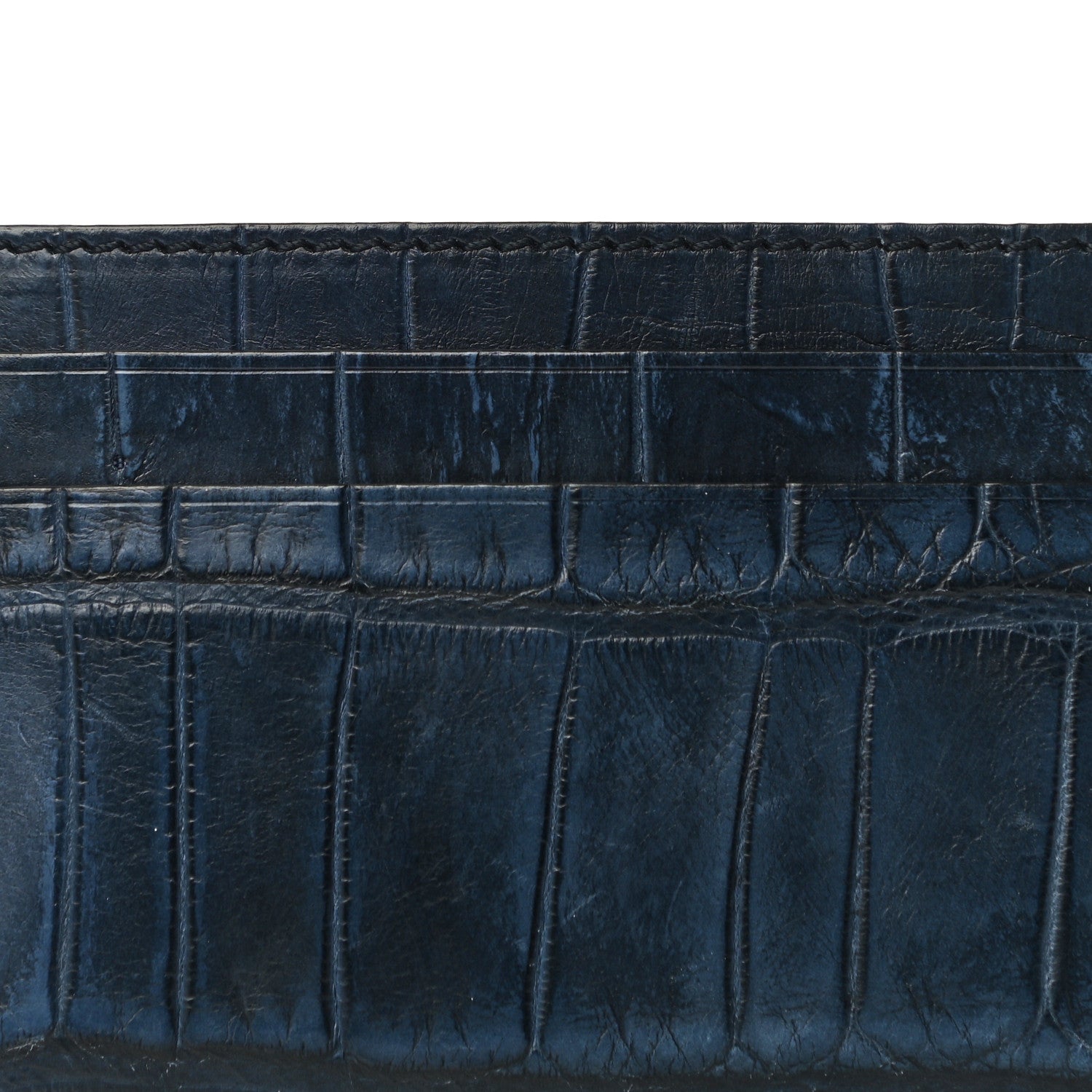 Gucci Crocodile Card Holder Blue 7 of 9