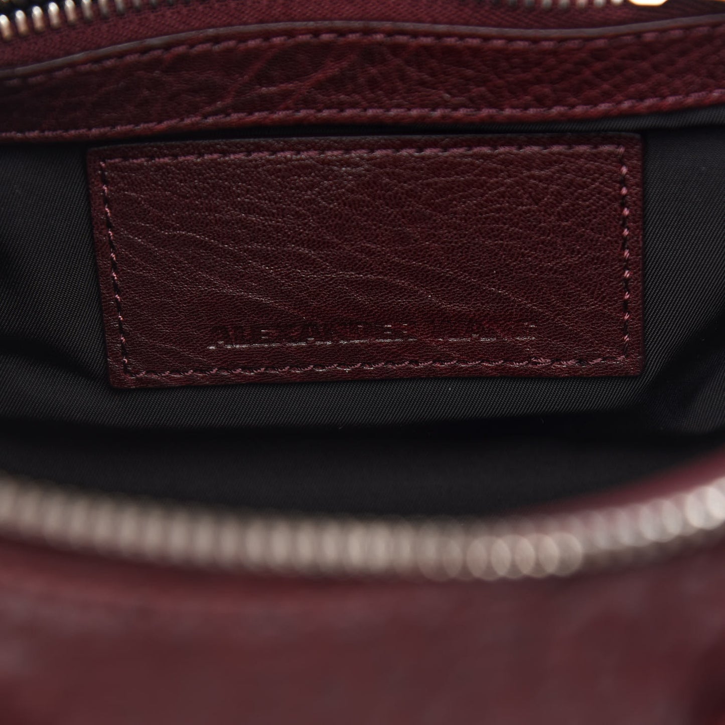 Pebbled Lambskin Mini Rockie Beet Rhodium Hardware