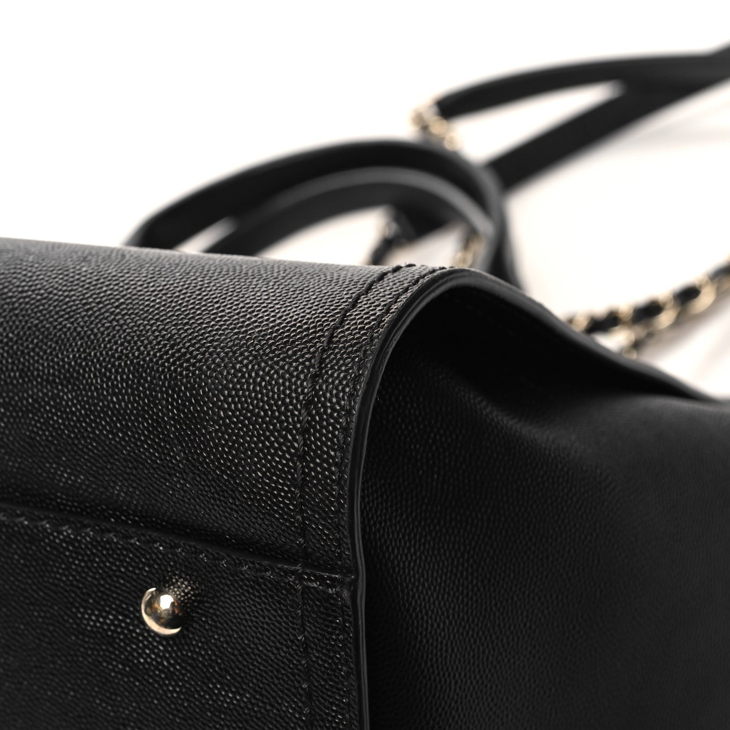 Caviar Large Studded Deauville Tote Black