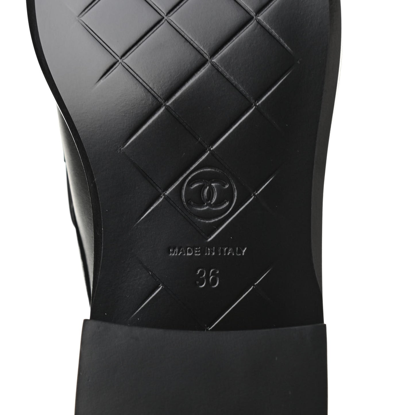 Lambskin Quilted CC Turnlock Loafers 36 Black