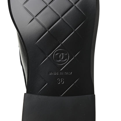 Chanel Lambskin Quilted CC Turnlock Loafers 36 Black 7 of 10
