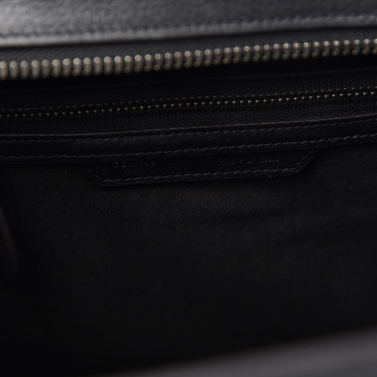 Drummed Calfskin Micro Luggage Black
