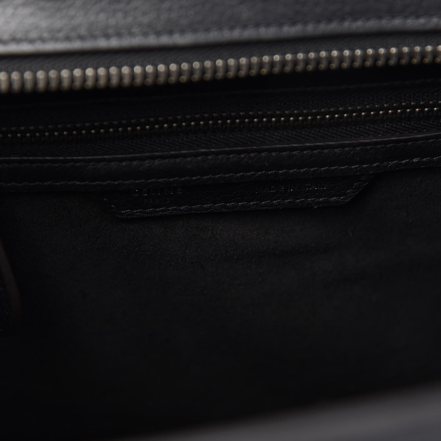 Celine Drummed Calfskin Micro Luggage Black 8 of 11
