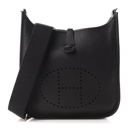 Hermes Taurillon Clemence Evelyne III PM Black 1 of 12