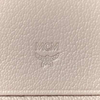 MCM Goatskin Milano Tri-Fold Wallet Beige 6 of 11