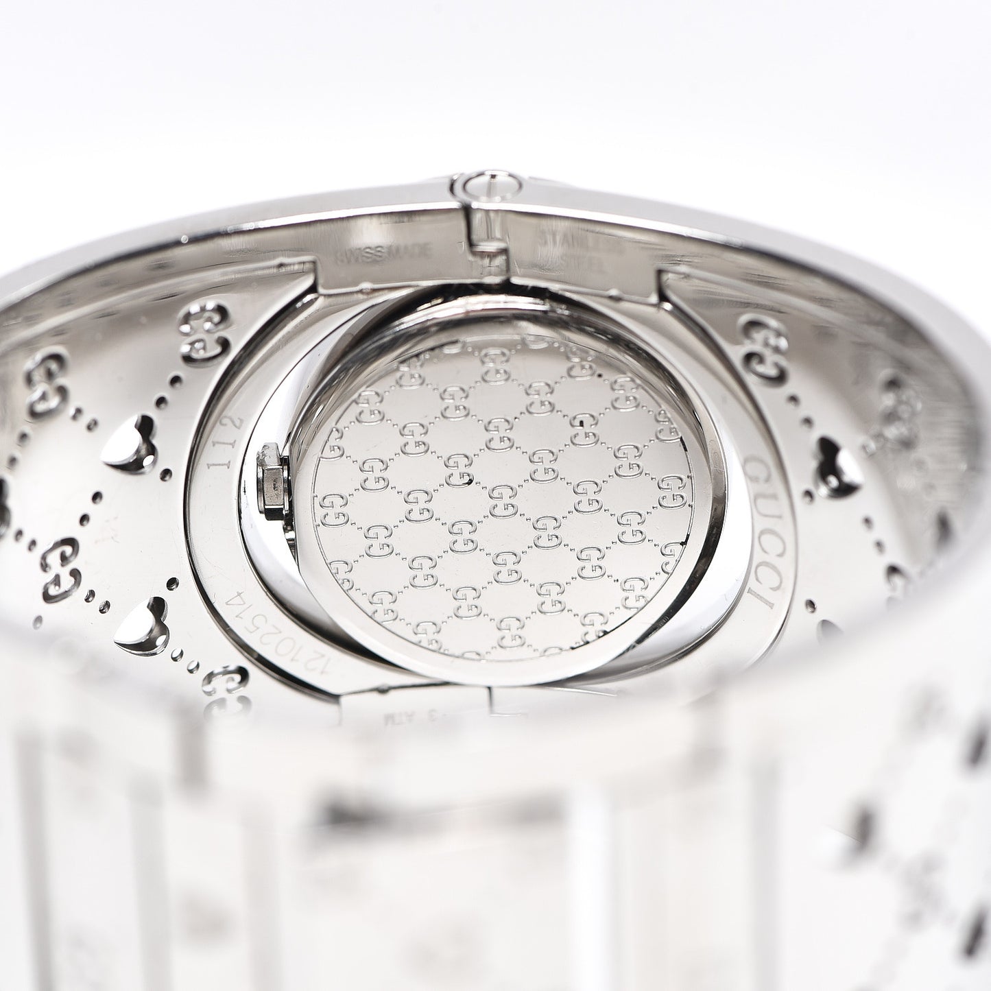 Stainless Steel Mother of Pearl 33mm Twirl Heart Quartz Watch