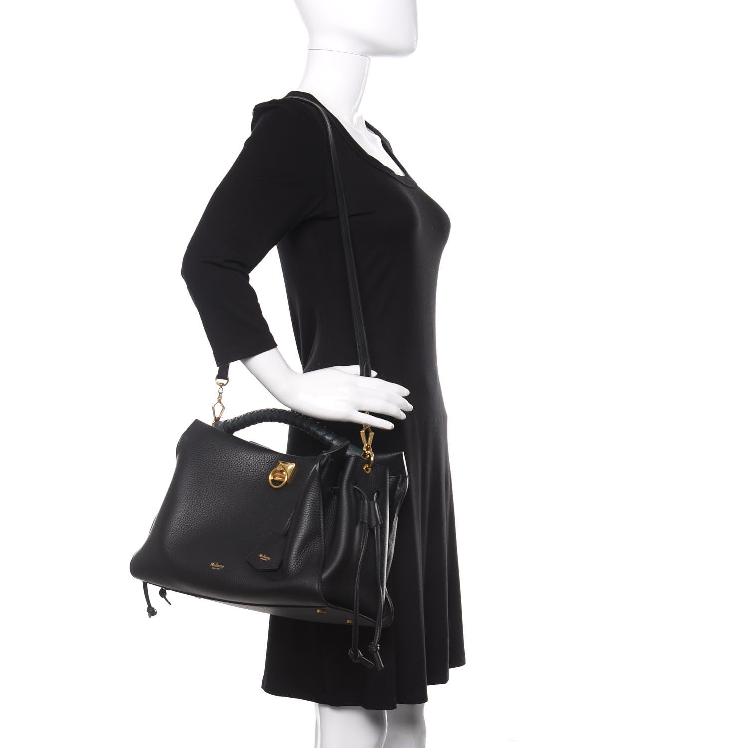 Mulberry Heavy Grain Iris Tote Midnight Black 2 of 9