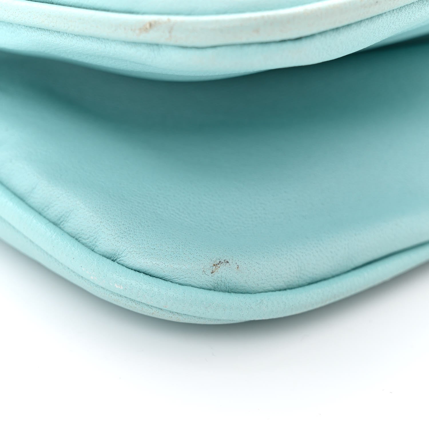 Fendi Lambskin Mama Baguette Double Flap Light Blue 13 of 14