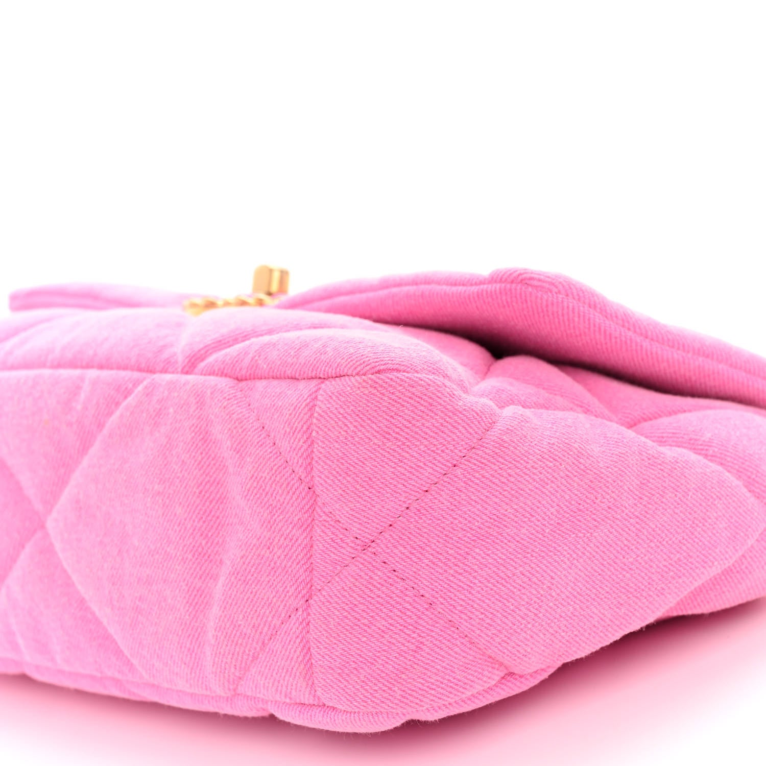 Chanel Denim Quilted Medium Chanel 19 Flap Neon Pink 10 of 10