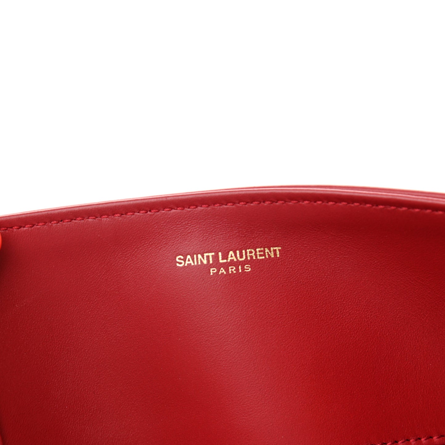Calfskin Suede North South Reversible Shopping Tote Red