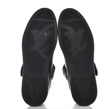 Louis Vuitton Calfskin Monogram Eclipse Passenger Sneakers 9.5 Black 5 of 9