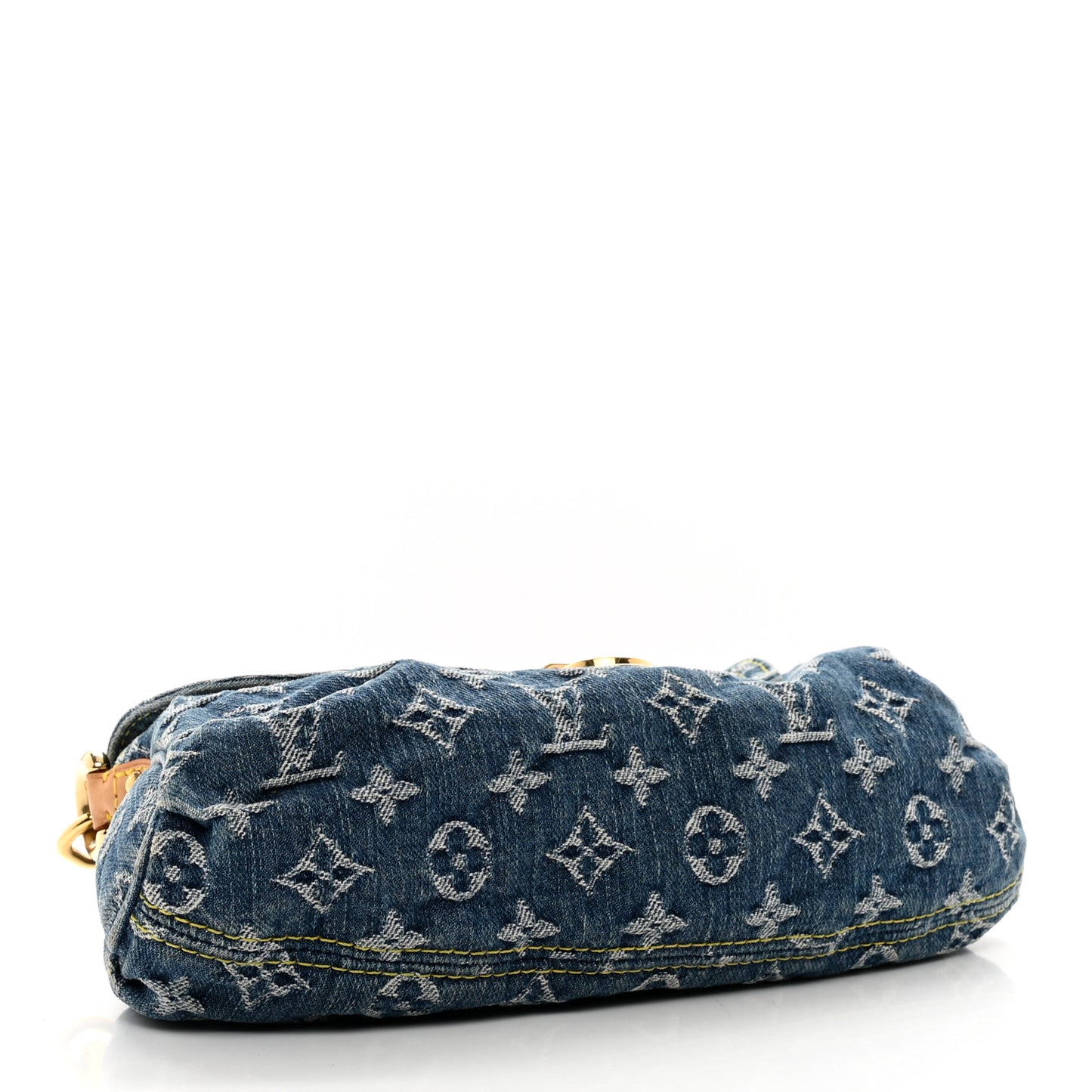 Monogram Denim Mini Pleaty Blue