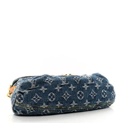 Louis Vuitton Monogram Denim Mini Pleaty Blue 4 of 9