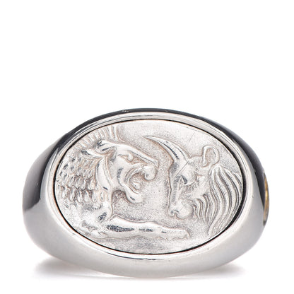 David Yurman Sterling Silver 22K Yellow Gold Lion and Goat Petrvs Ring 59 9 1 of 5
