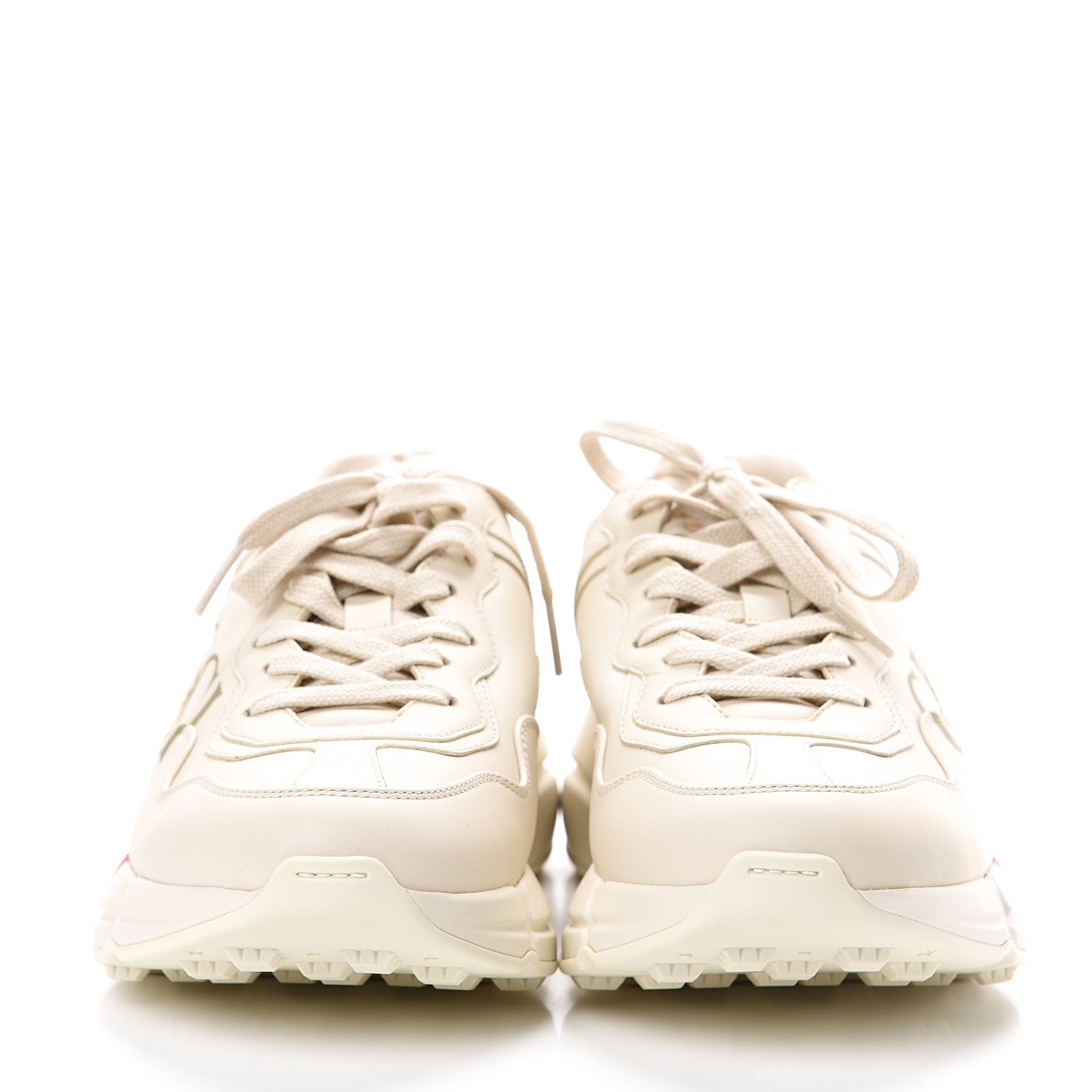 Gucci Calfskin Logo Womens Rhyton Sneakers 39 Ivory 2 of 7