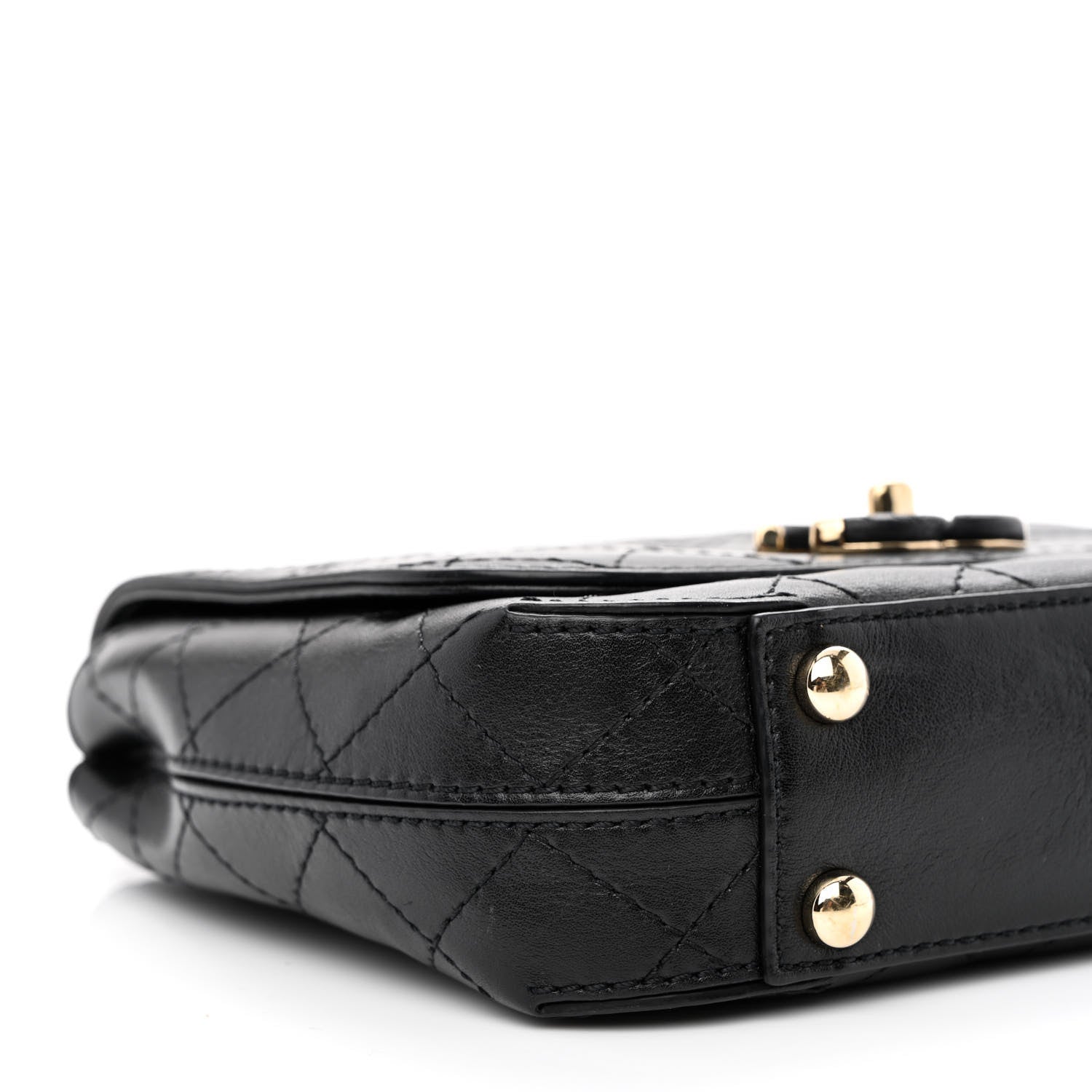 Chanel Calfskin Stitched Small Covered CC Flap Bag Black 11 of 12