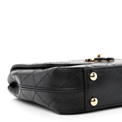Chanel Calfskin Stitched Small Covered CC Flap Bag Black 11 of 12