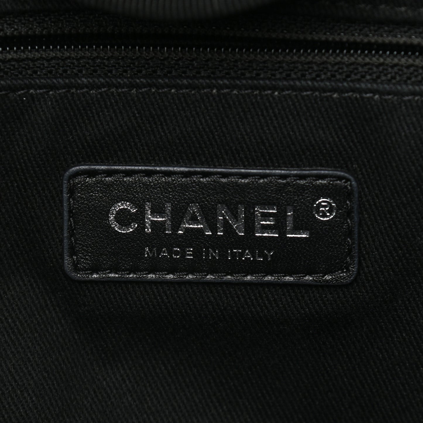 Canvas Pearl Medium Deauville Tote Black
